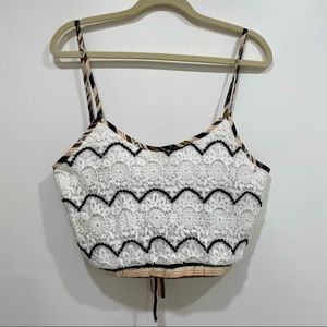 [3 for $12] Shein guipure lace cami cropped top